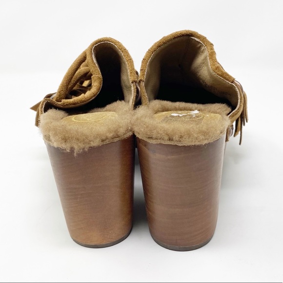Ash Jig Suede Platform Shearling Lined Clogs - Picture 3 of 8